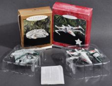 STAR WARS - TWO HALLMARK KEEPSAKE CHRISTMAS TREE LIGHT-UP DECORATIONS