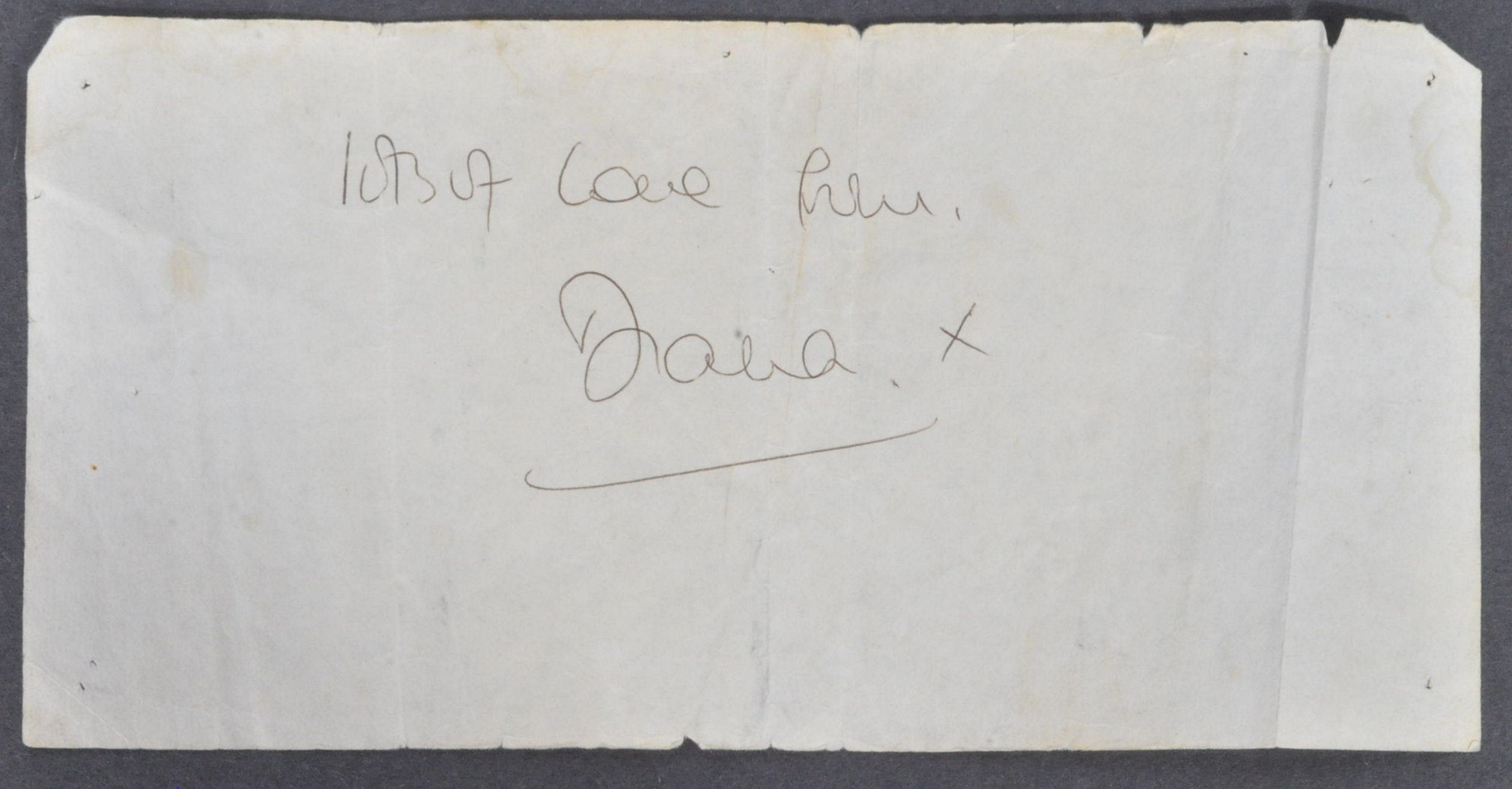 DIANA PRINCESS OF WALES (1961-1997) - AUTOGRAPH ON PAPER - Image 2 of 4