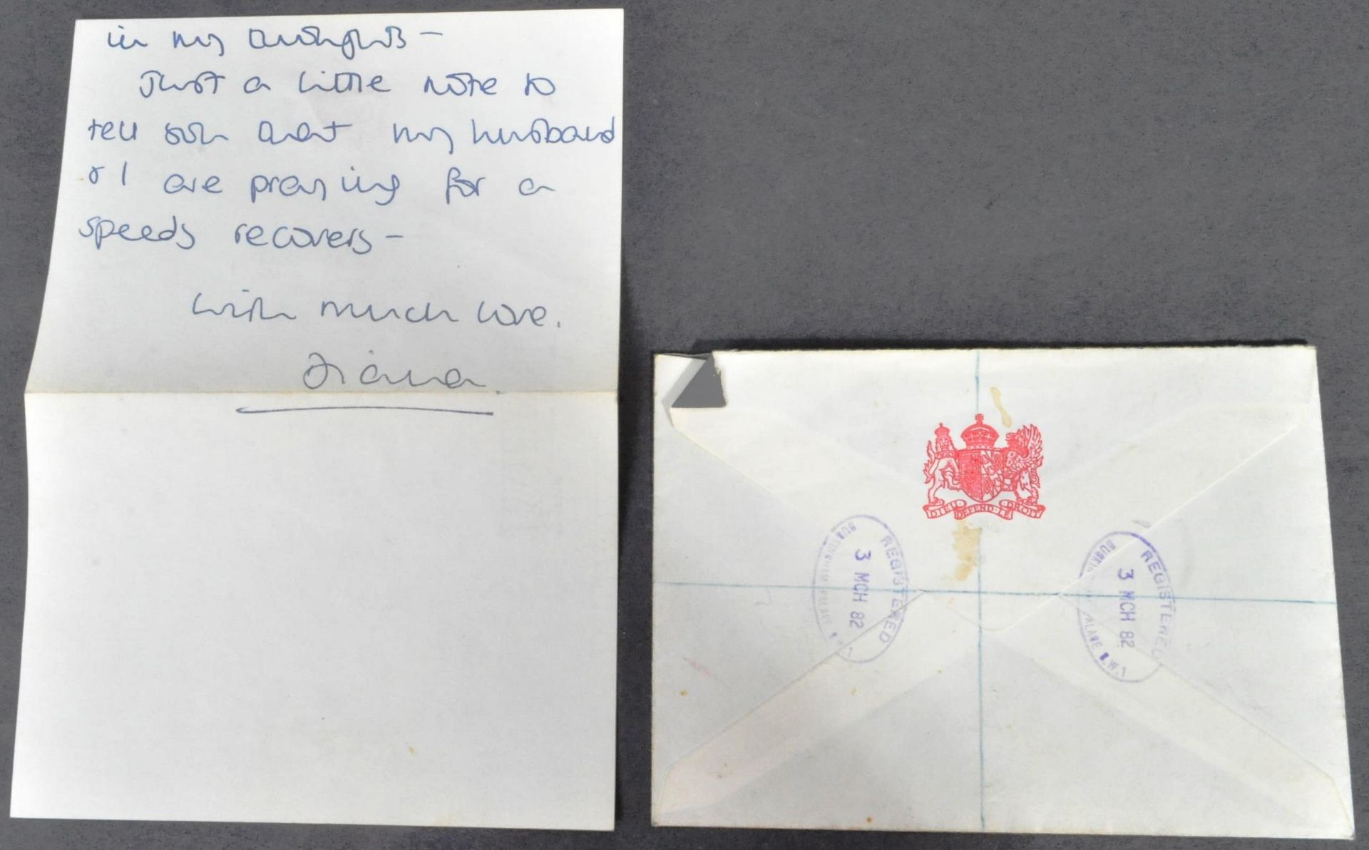 DIANA PRINCESS OF WALES (1961-1997) - HANDWRITTEN LETTER - Image 2 of 2