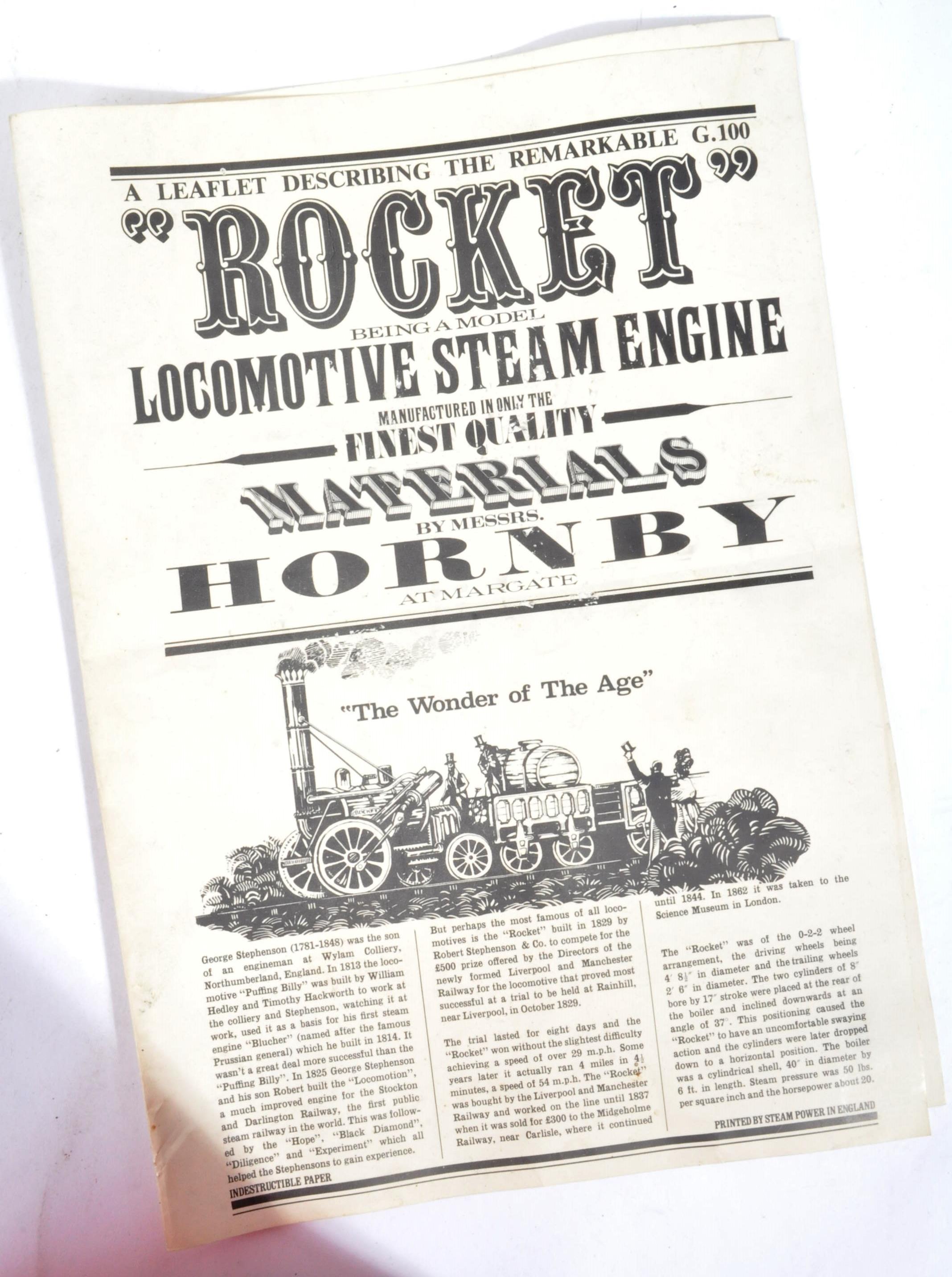 LIVE STEAM - HORNBY 3 1/2" GAUGE STEPHENSONS ROCKET - Image 7 of 8