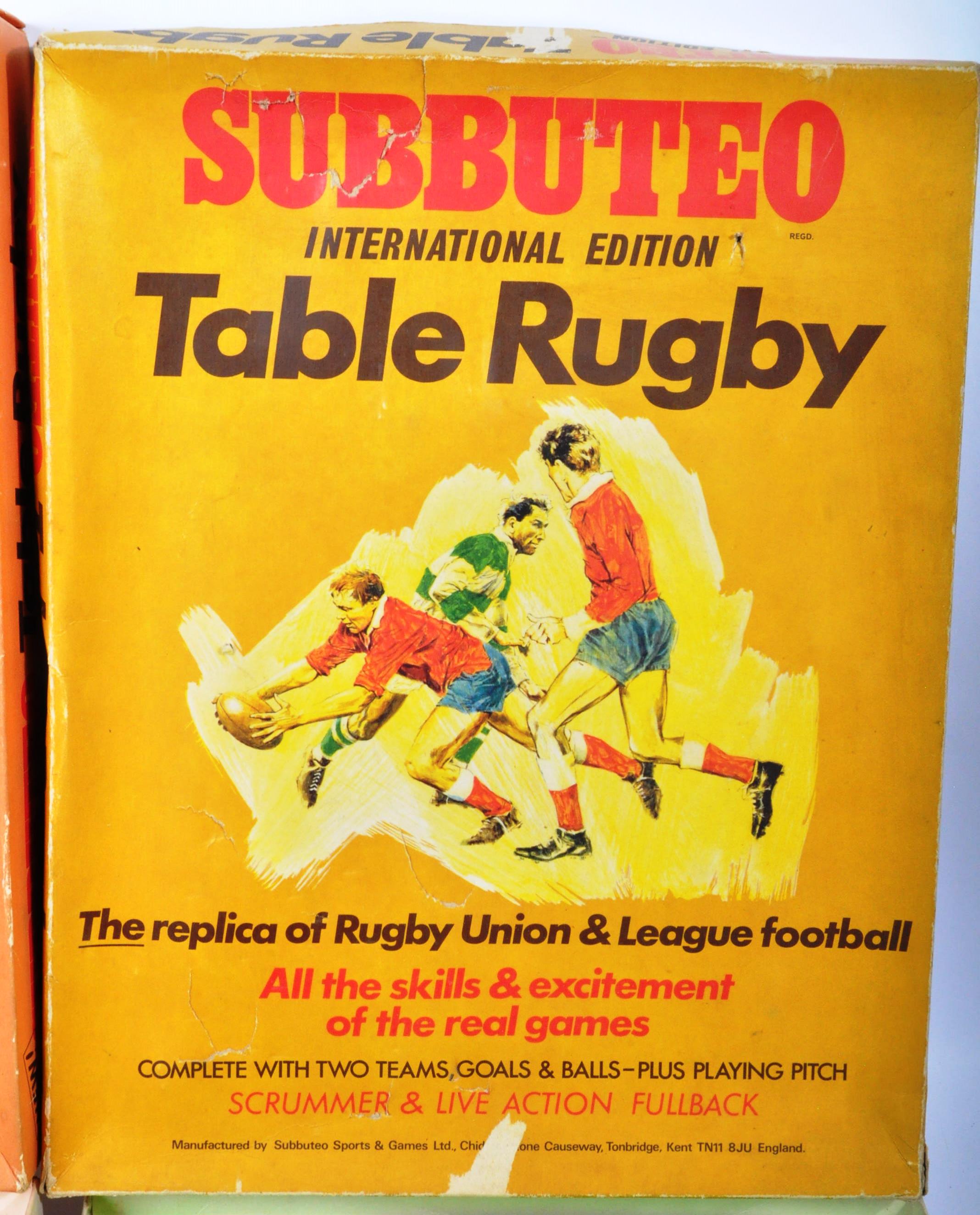 TWO ORIGINAL VINTAGE SUBBUTEO TABLE TOP RUGBY SETS - Image 9 of 10