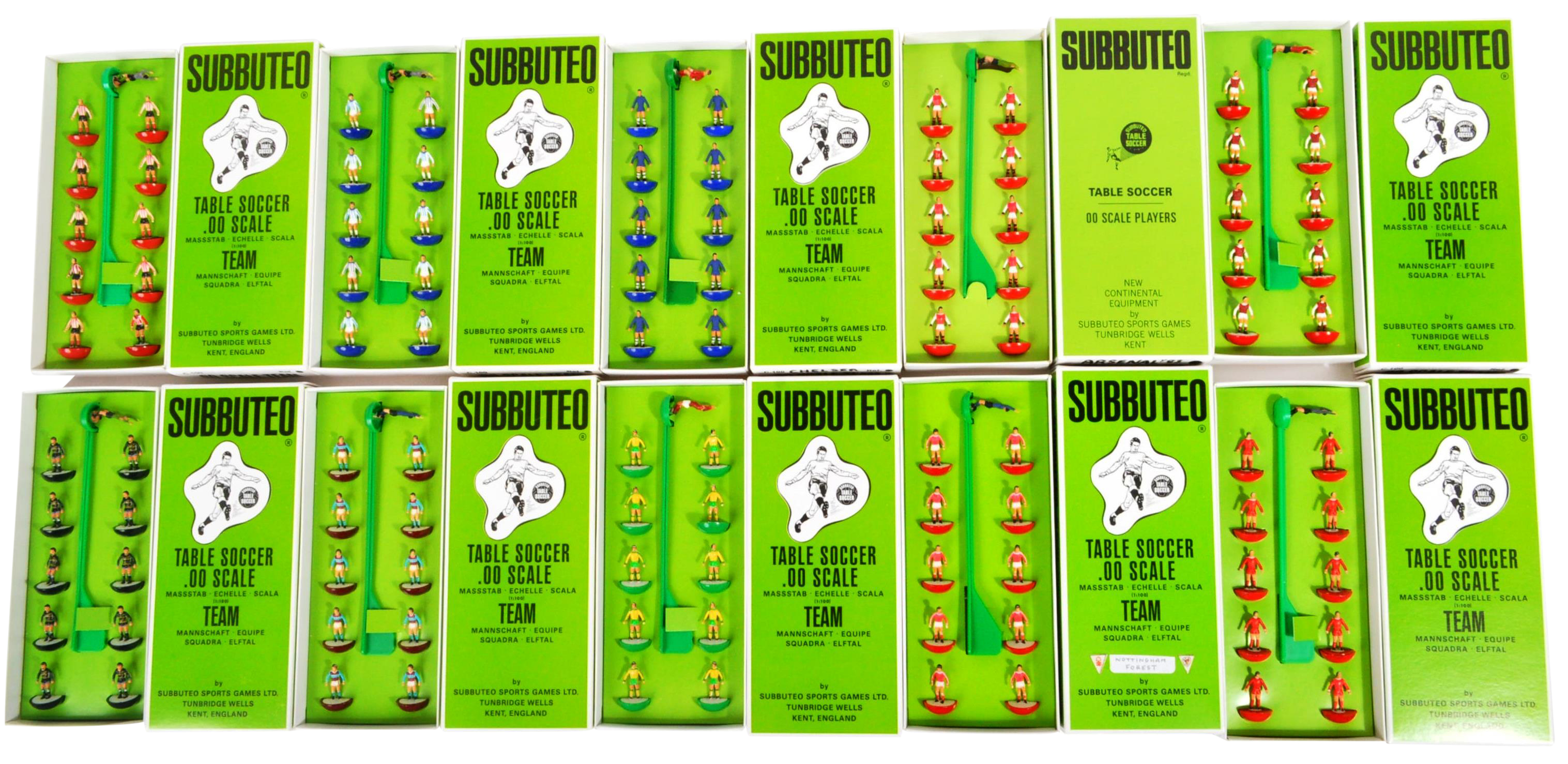 COLLECTION OF X10 ASSORTED VINTAGE SUBBUTEO FOOTBALL TEAMS