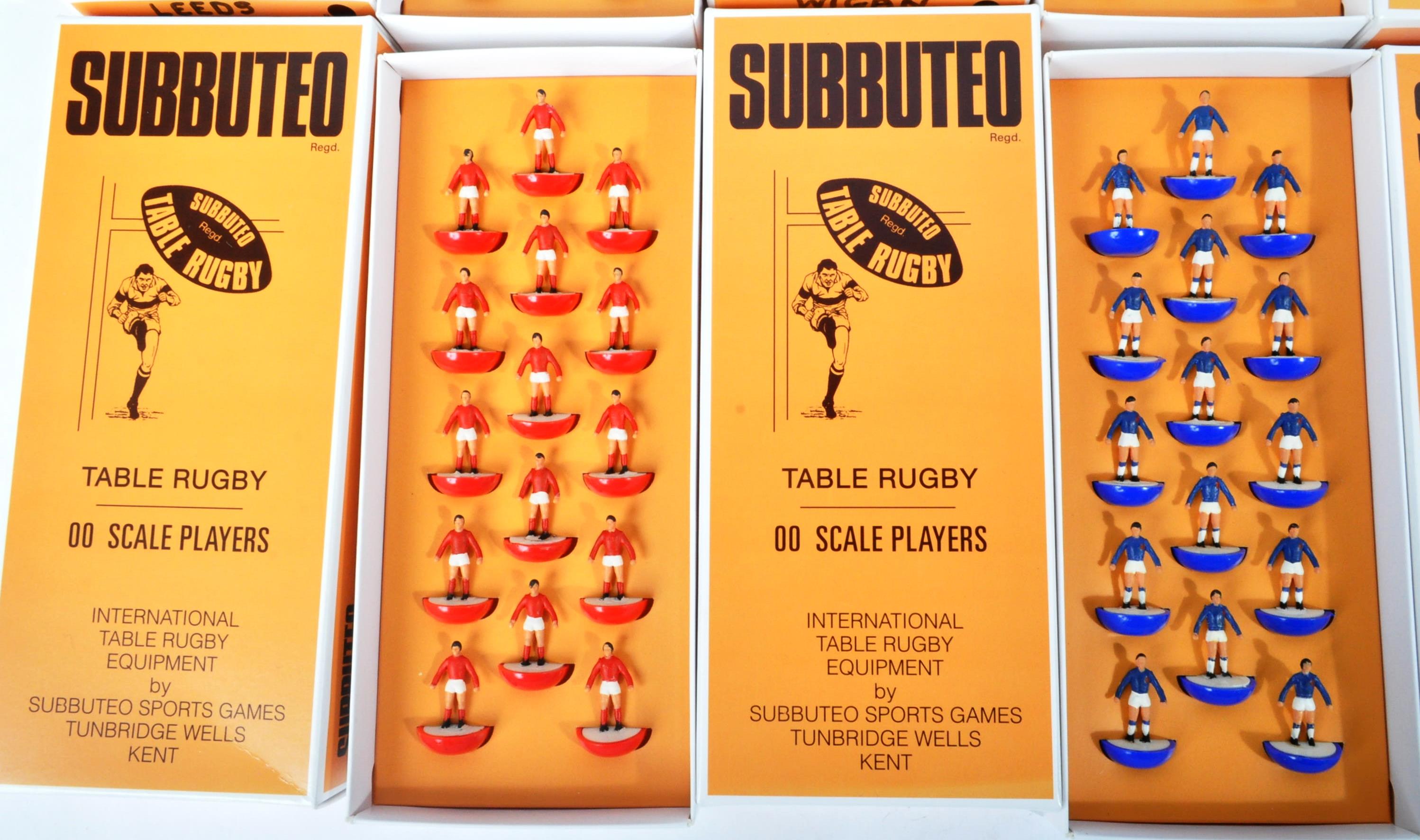 COLLECTION X8 VINTAGE SUBBUTEO TABLE TOP RUGBY TEAMS - Image 6 of 7