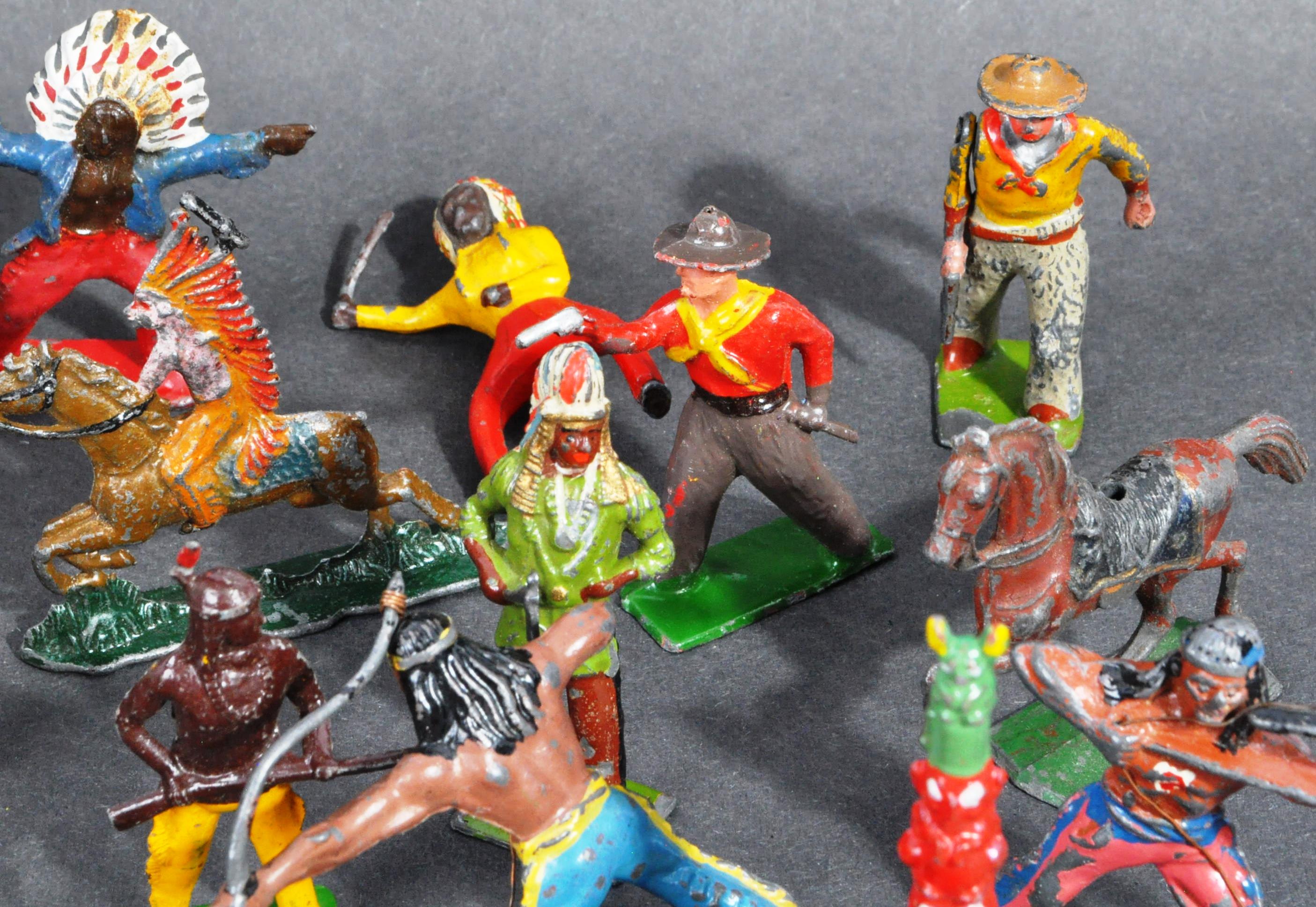 LEAD FIGURES - COLLECTION OF COWBOYS & INDIANS - Image 4 of 12