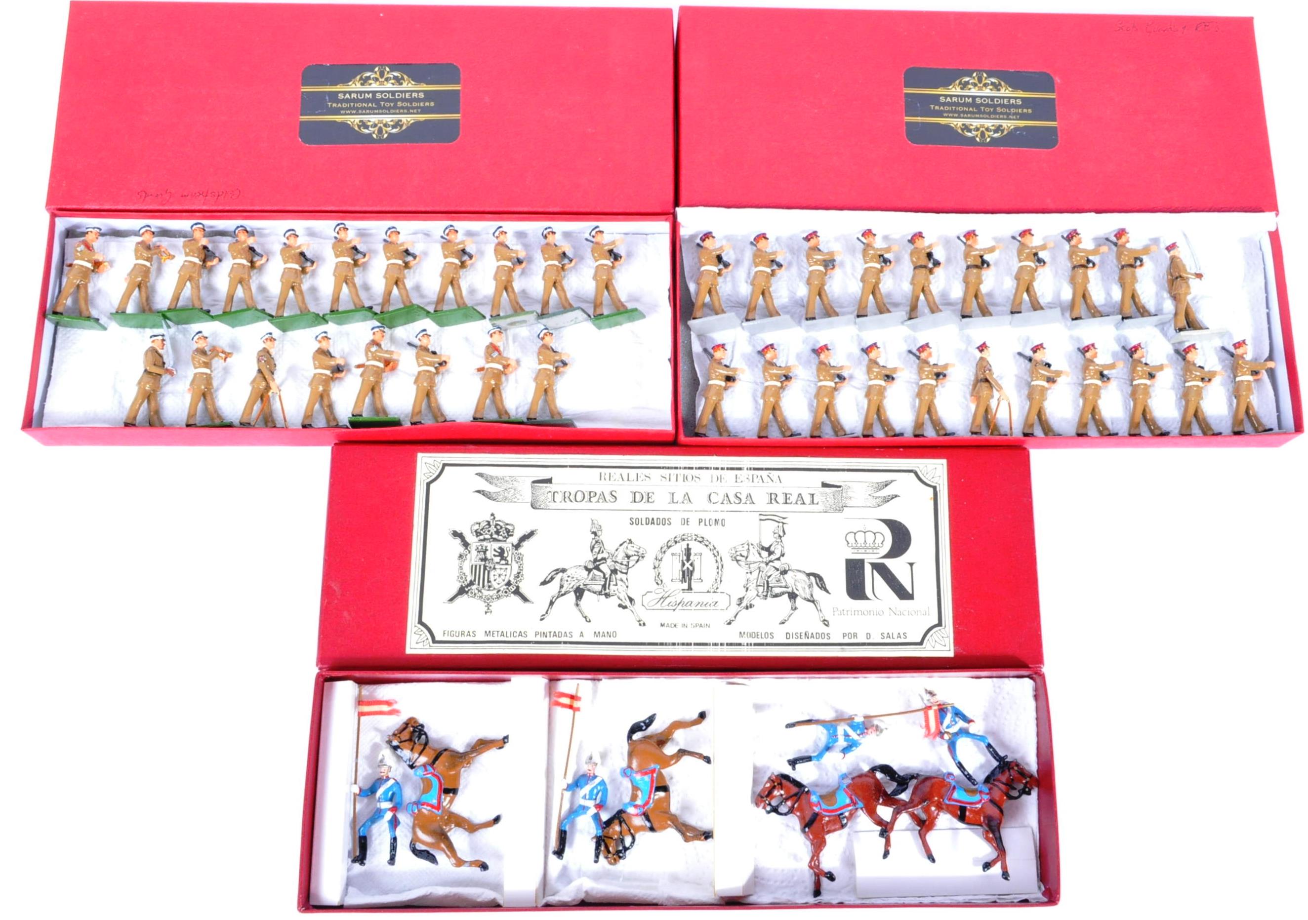 THREE BOXED VINTAGE HAND PAINTED LEAD SOLDIERS