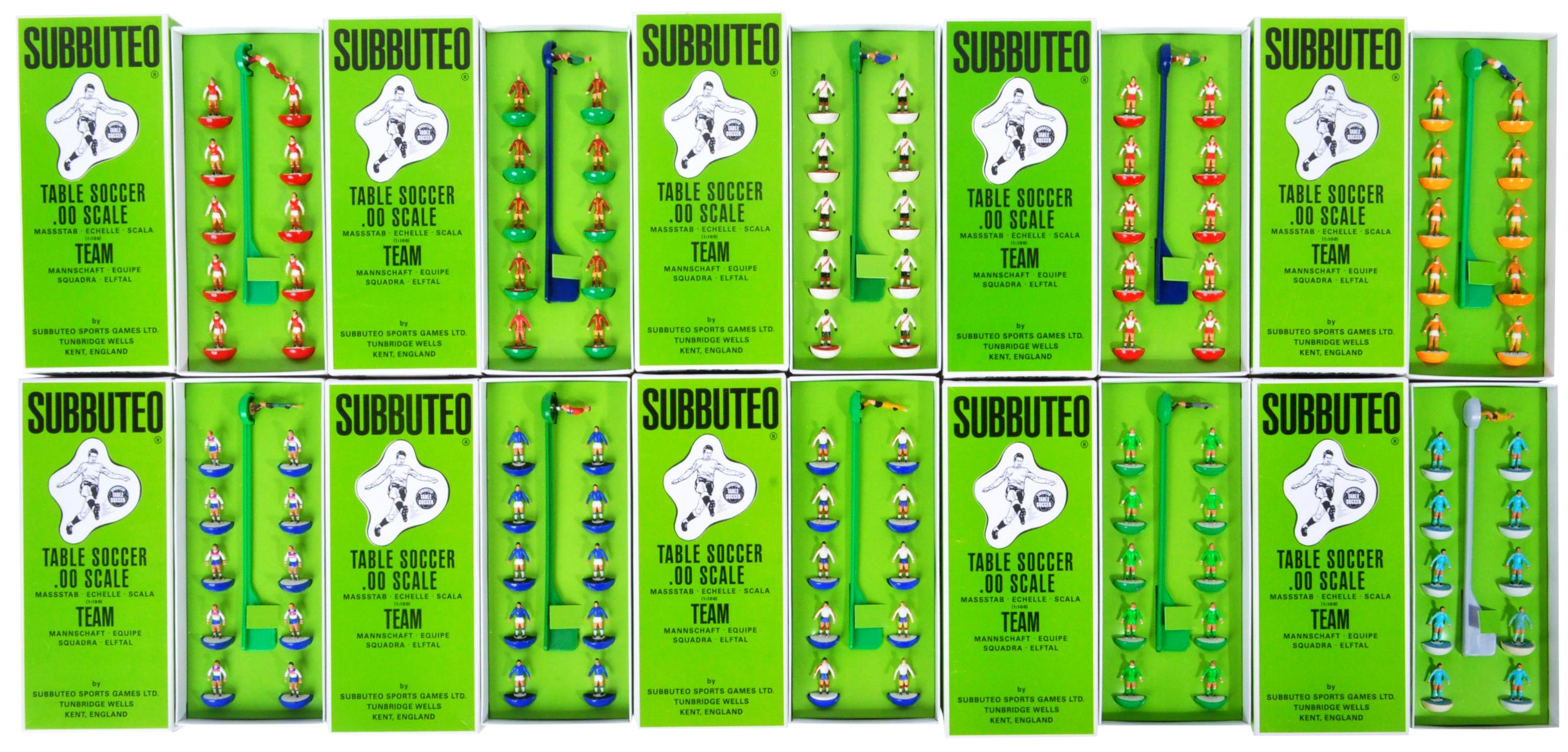 COLLECTION OF X10 ASSORTED VINTAGE SUBBUTEO FOOTBALL TEAMS