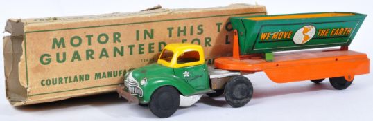 ORIGINAL VINTAGE WALT REACH TIN PLATE CLOCKWORK TRUCK