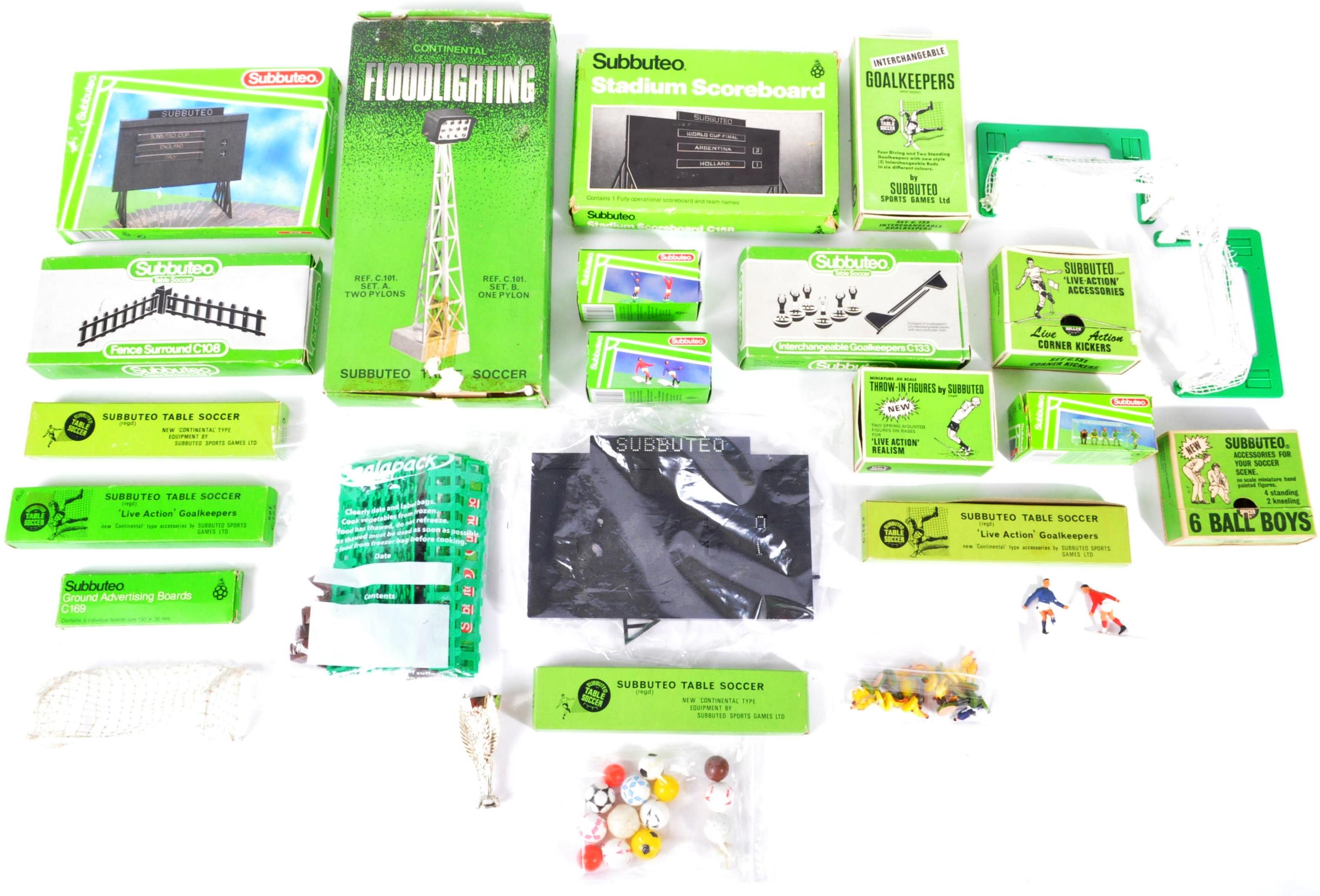 COLLECTION OF ASSORTED VINTAGE SUBBUTEO FOOTBALL ACCESSORIES