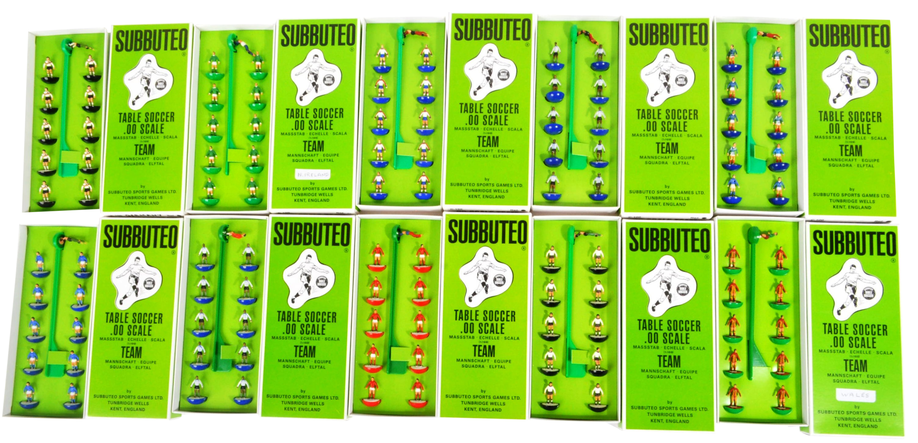 COLLECTION OF X10 ASSORTED VINTAGE SUBBUTEO FOOTBALL TEAMS