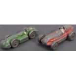 TWO ANTIQUE EARLY 19TH CENTURY ANTIQUE LEAD RACING CARS