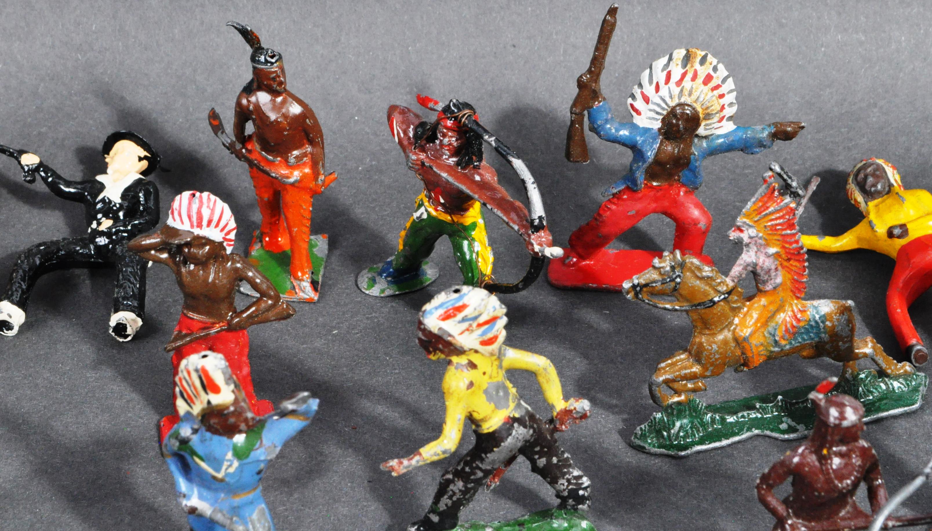 LEAD FIGURES - COLLECTION OF COWBOYS & INDIANS - Image 5 of 12