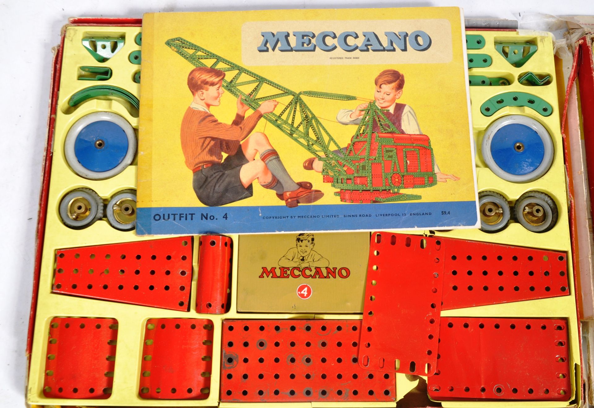 THREE VINTAGE MECCANO MADE OUTFIT NO 4 SETS - Image 2 of 7