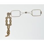 FRENCH ANTIQUE GOLD LORGNETTE GLASSES