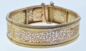 FRENCH GOLD PIERCED DECORATION BANGLE