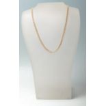 STAMPED 9CT GOLD CHAIN NECKLACE WITH HEART PADLOCK CLASP
