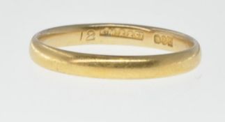 22CT GOLD WEDDING BAND RING