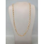 STAMPED 14K GOLD MARINA CHAIN NECKLACE. TOTAL WEIGHT 41.19G.