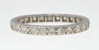 VINTAGE PLATINUM AND DIAMOND ETERNITY RING