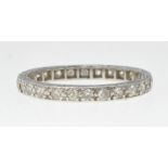 VINTAGE PLATINUM AND DIAMOND ETERNITY RING