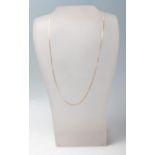 18CT GOLD BOX LINK NECKLACE CHAIN