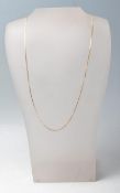 18CT GOLD BOX LINK NECKLACE CHAIN