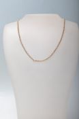 ANTIQUE 9CT GOLD BELCHER LINK NECKLACE CHAIN