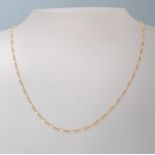 9CT GOLD FIGARO CHAIN NECKLACE