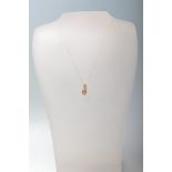 9CT GOLD AND CITRINE PENDANT NECKLACE