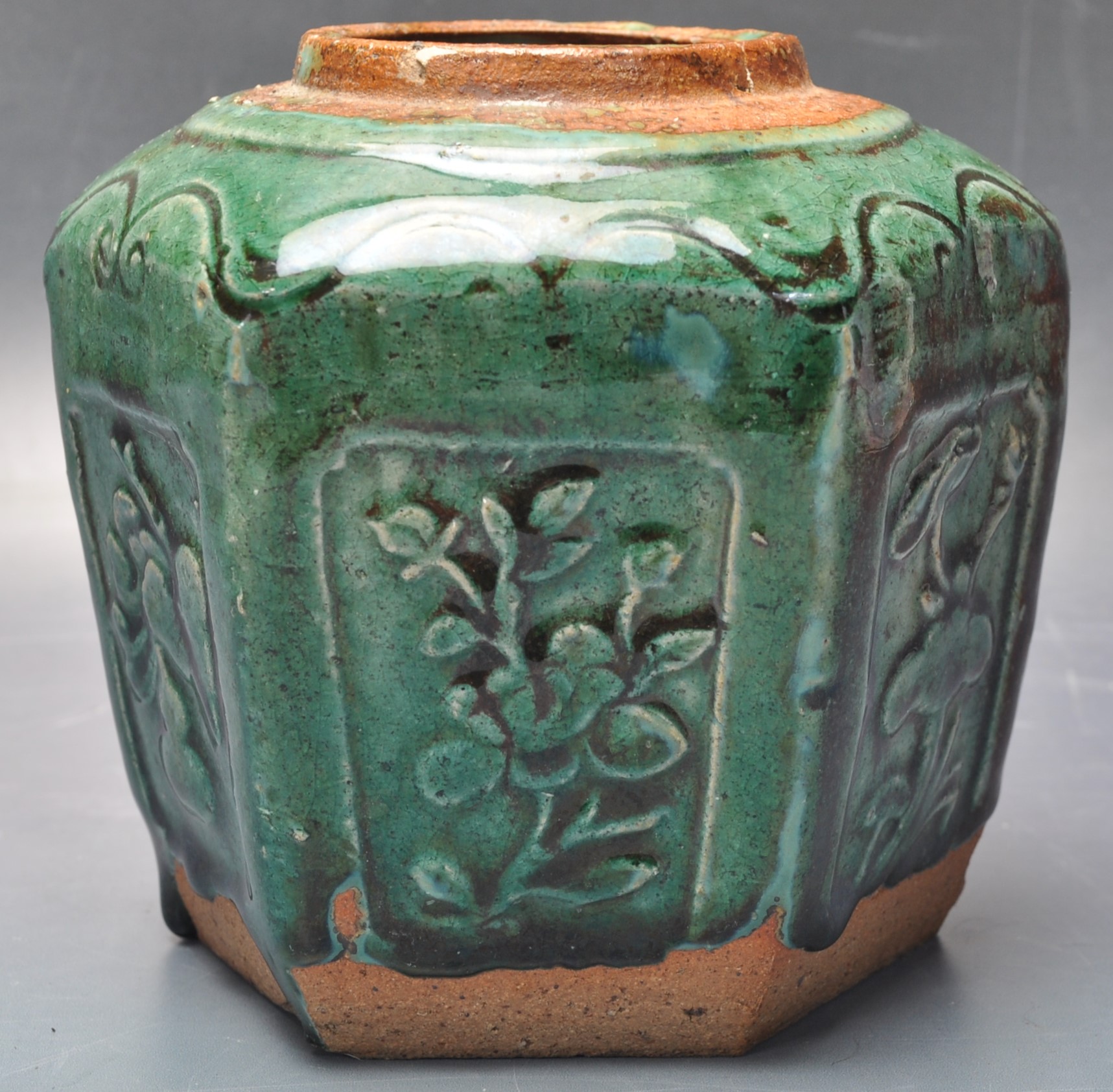 19TH CENTURY CHINESE ORIENTAL CERAMIC PORCELAIN GINGER JAR. - Image 3 of 4