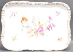 19TH CENTURY PORCELAIN FLORAL PLATTER