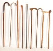 LARGE COLLECTION OF 20TH CENTURY WOODEN WALKING STICKS