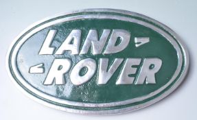 VINTAGE STYLE CAST IRON LAND ROVER PLAQUE