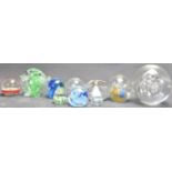 COLLECTION OF ART STUDIO GLASS PAPERWEIGHTS
