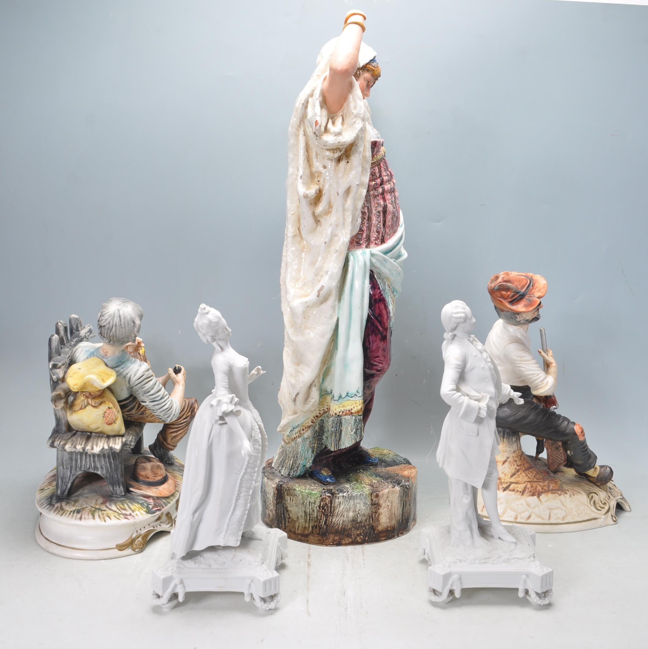 GROUP OF CAPODIMONTE & OTHER CERAMIC FIGURINES - Image 2 of 6