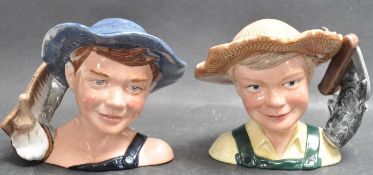 PAIR OF ROYAL DOULTON INTERNATIONAL COLLECTORS CLUB TOBY CHARACTER JUGS.