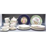 COLLECTION OF CHINA TO INCLUDE ROYAL STUART, LIMOGES AND WADE.