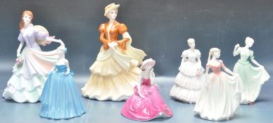 COLLECTION OF COALPORT LADY FIGURES.