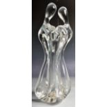 OGGETTI MURANO CLEAR GLASS STUDIO ART GLASS SCULPTURE VASE