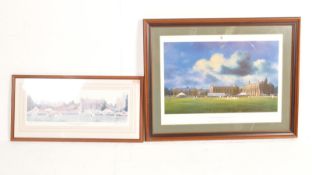 AFTER JACK RUSSELL MBE - SIGNED PRINT OF CHELTENHAM CRICKET FESTIVAL