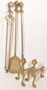 VICTORIAN 19TH CENTURY BRASS COMPANION SET