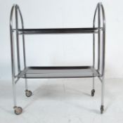 1960’S RETRO VINTAGE CHROME METAL FOLDING TROLLEY