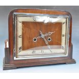 EARLY 20TH CENTURY ART DECO OAK CASED MANTEL CLOCK