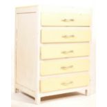 MID 20TH CENTURY WHITE PAINTED LOW CHEST OF DRAWERS