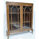 1940'S QUEEN ANNE REVIVAL CHINA DISPLAY CABINET VITRINE