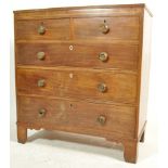 19TH CENTURY GEORGE III MAHOGANY 2 OVER 3 CHEST OF DRAWERS
