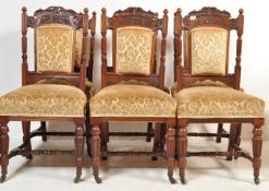 LATE VICTORIAN SET OF 6 MAHOGANY DINING CHAIRS