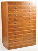 LARGE 20TH CENTURY CIRCA 1920'S TEAK WOOD VENEER 24 DRAWERS CABINET