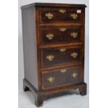 GEORGE II REVIVAL MAHOGANY BACHELORS CHEST OF DRAWERS