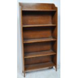 1920'S GEORGE VI UPRIGHT MAHOGANY OPEN WINDOW BOOKCASE