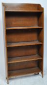 1920'S GEORGE VI UPRIGHT MAHOGANY OPEN WINDOW BOOKCASE